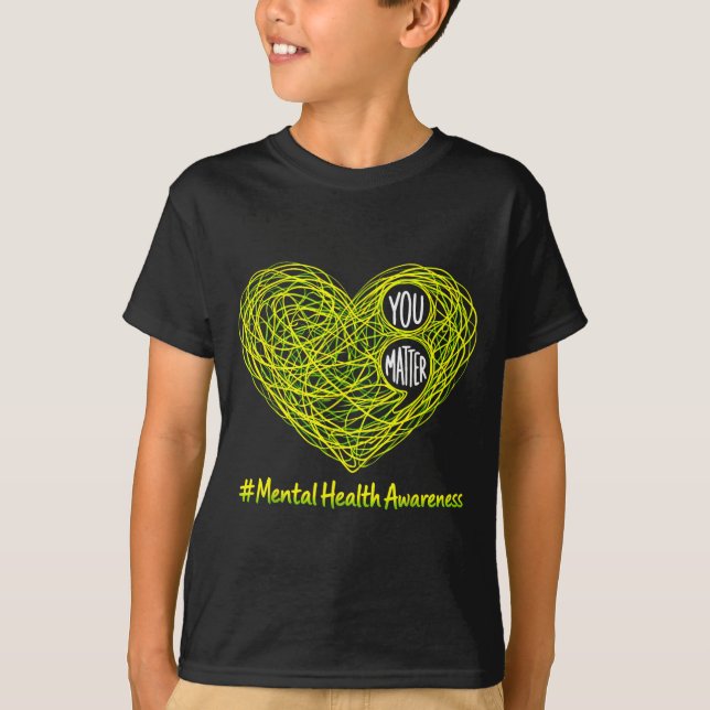 Camiseta Você Importa Ponto e Vírgula Conscientização sobre (Frente)