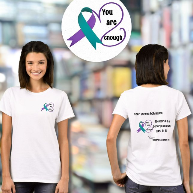 Camiseta "Você Já É O Suficiente" Curando A Esperança, cita ("You are Enough" Unisex T-Shirt, Mental Health Matters, You Are Important, Suicide Awareness T-Shirt)