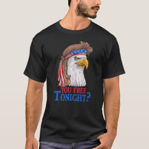 Camiseta Você Liberta Esta Noite A Águia Bald Mullet Americ