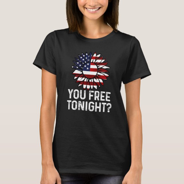 Camiseta Você Liberta Esta Noite Bandeira Patriótica Norte  (Frente)