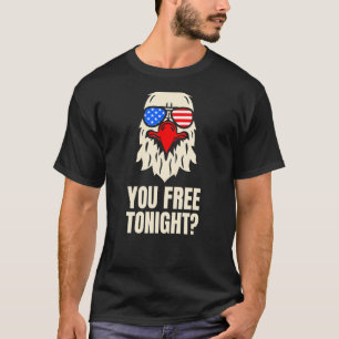 Camiseta Você Liberta Esta Noite Patriótica Americana Bald 