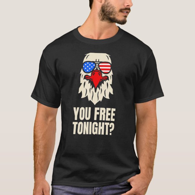 Camiseta Você Liberta Esta Noite Patriótica Americana Bald  (Frente)