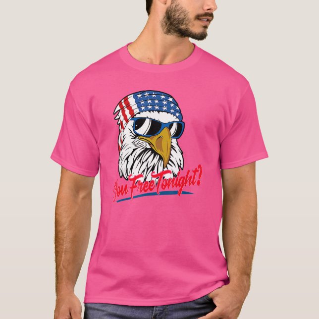 Camiseta Você Liberta Hoje À Noite A Águia Americana Bandei (Frente)