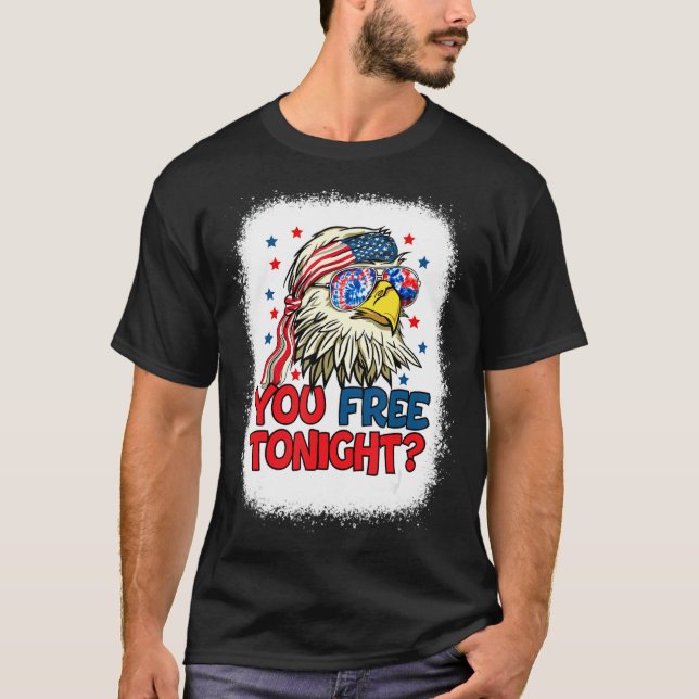 Camiseta Você Liberta Hoje À Noite Tie Dye Bald Eagle 4 De  (Frente)