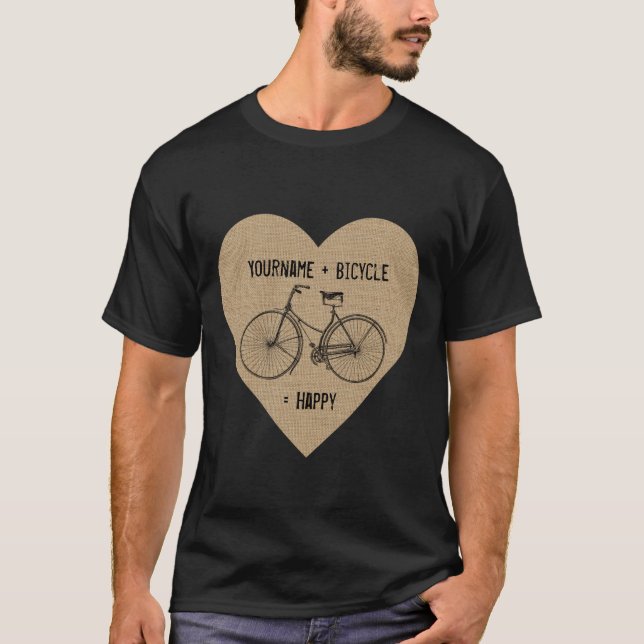 Camiseta Você mais a bicicleta iguala a serapilheira antiga (Frente)
