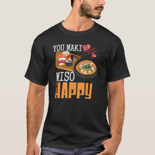 Camiseta Você Maki Miso Happy Sushi Comida Japonesa