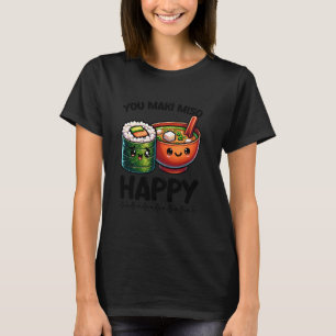 Camiseta Você Maki Miso Sushi Feliz Pun Filipino Comida Jap