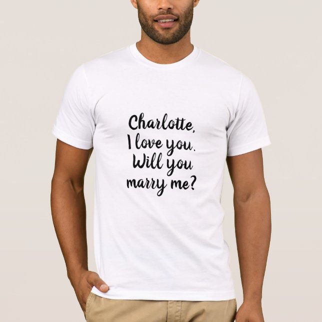 Camiseta Você me Casado a proposta de casamento personaliza (Frente)