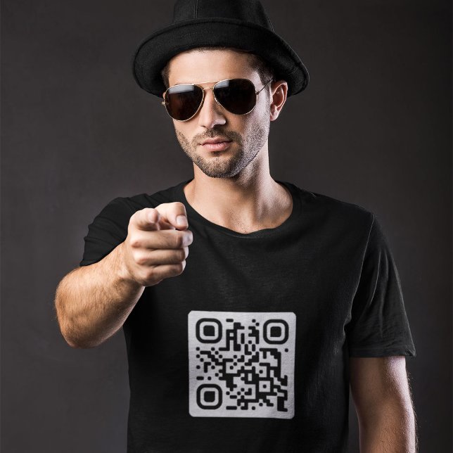 Camiseta Você Me Casado? Código QR Proposta T-Shirt (Criador carregado)