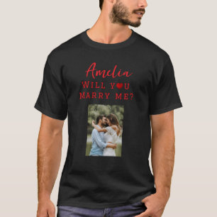 Camiseta Você me casado com a Foto da Proposta Romântica?