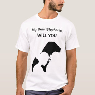 Camiseta Você Me Casado O Nome Do Cão Da Proposta De Casa