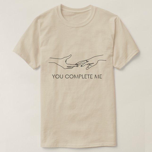 Camiseta você me completa (Frente do Design)