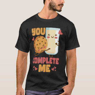 Camiseta Você Me Completa Biscoito com Chocolate ao Leite e