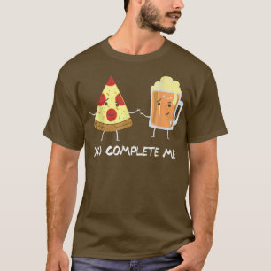 Camiseta Você me completa - cerveja e pizza BFF