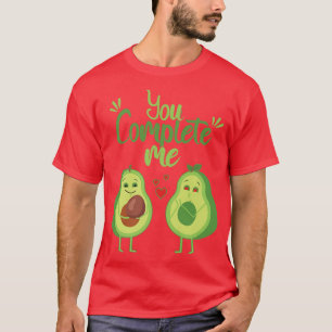 Camiseta Você Me Completa Homens Frutas Avocado Mulheres Ca