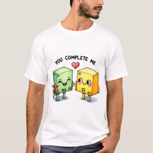 Camiseta Você Me Completa Química Piada Fofo Amor Ciência