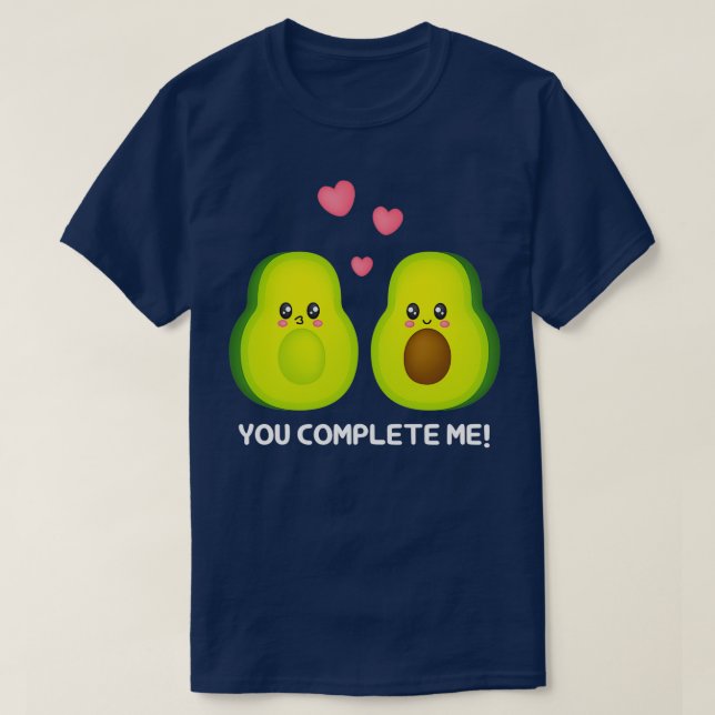 Camiseta Você Me Completou Avocado 1 (Frente do Design)
