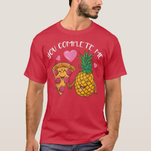 Camiseta Você Me Completou Dia de os namorados T-S De Pizza