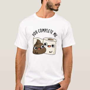 Camiseta Você Me Completou Engraçado Papel De Banheiro