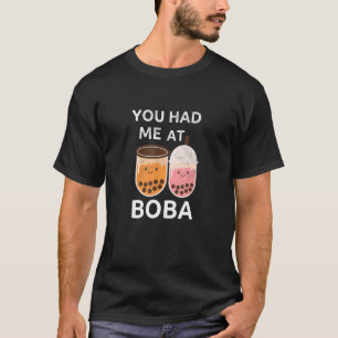 Camiseta Você Me Conquistou Com Boba Leite Chá Tapioca Péro