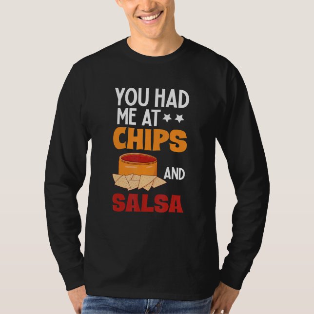 Camiseta Você Me Conquistou Com Chips E Salsa  Foodie Salsa (Frente)