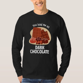 Camiseta Você Me Conquistou Com Chocolate Preto Chocolate P