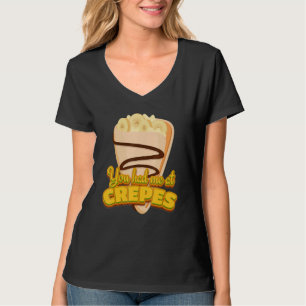 Camiseta Você Me Conquistou Com Crepes Sobremesa Francesa C