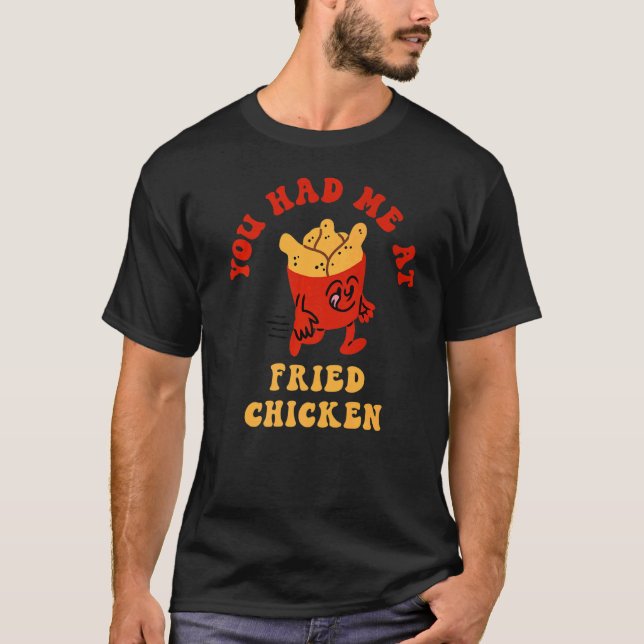 Camiseta Você Me Conquistou Com Frango Frito Amante De Fran (Frente)