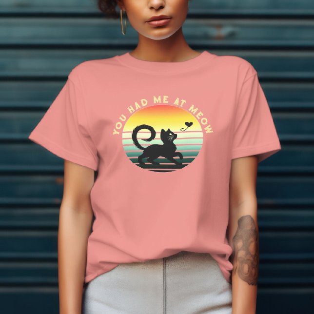 Camiseta Você Me Conquistou Com Miado Gato Fofo  (Criador carregado)