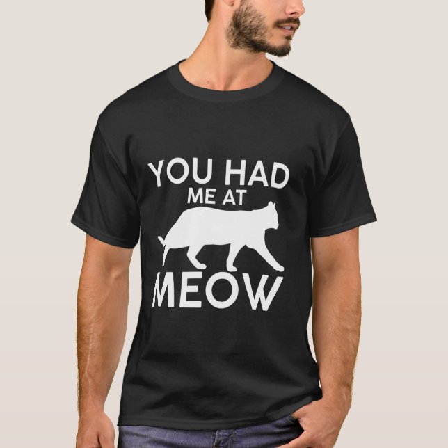 Camiseta Você me conquistou com miau (Frente)