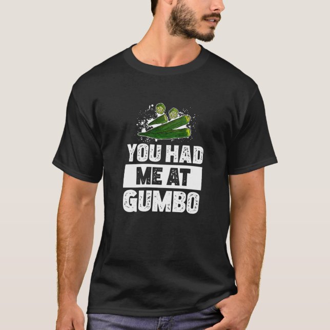 Camiseta Você Me Conquistou Com O Okra Roux Para Comida Caj (Frente)