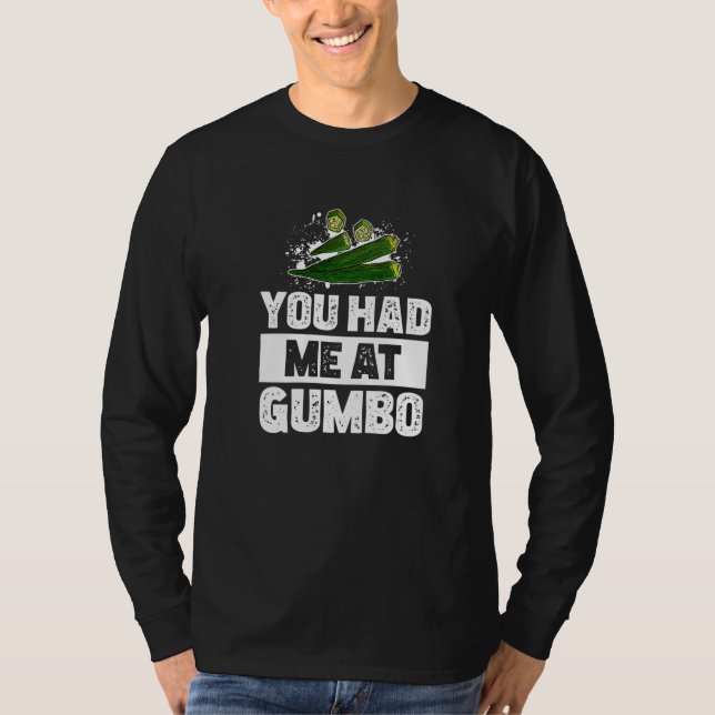 Camiseta Você Me Conquistou Com O Okra Roux Para Comida Caj (Frente)