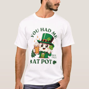 Camiseta Você me conquistou com 'pot'