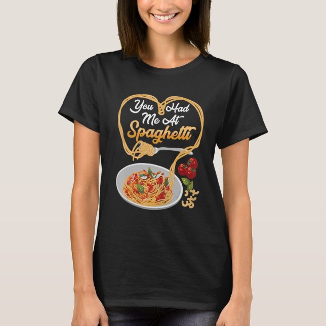 Camiseta Você Me Conquistou Com Spaghetti Comida Italiana (Frente)