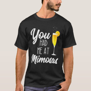Camiseta Você Me Conquistou no Mimosa Brunch Bebendo Doming