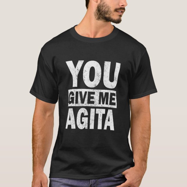 Camiseta Você Me Dá Agita Humor Cotação Italiana 8 (Frente)