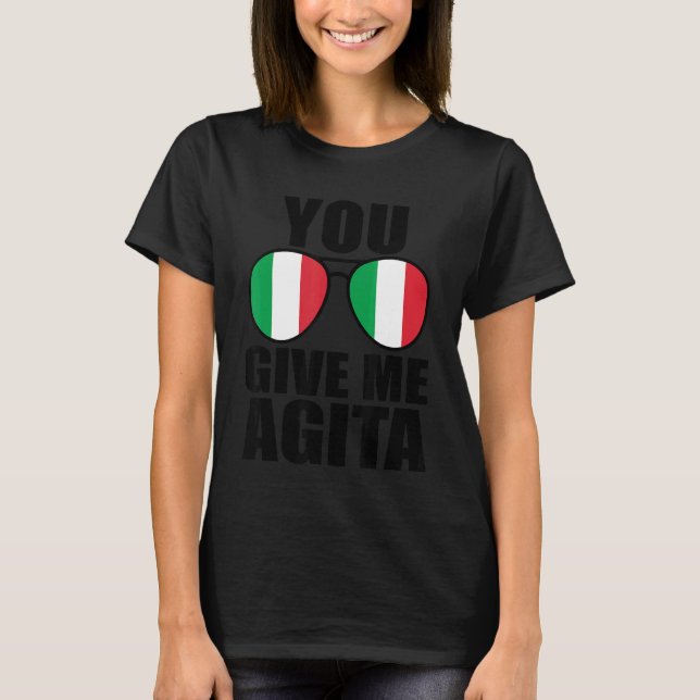 Camiseta Você Me Dá Agita Italia Dizendo Humor Italiano (Frente)