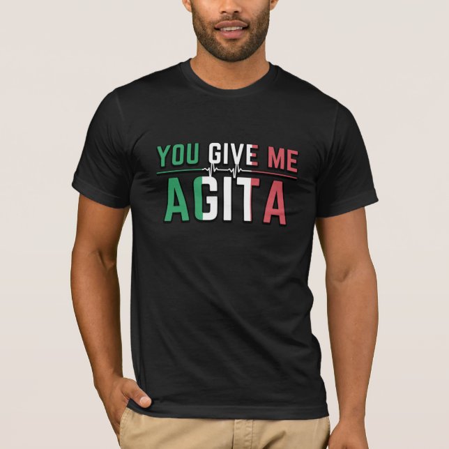 Camiseta Você Me Dá Agita|Stunad E Agita Humor Dão T-S (Frente)