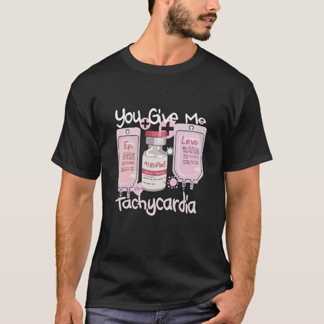 Camiseta Você Me Dá Taquicardia Enfermeira Valentineu2019s  (Frente)