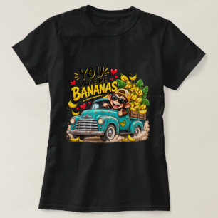 CAMISETA VOCÊ ME DEIXA MALUCO PRESENTE DE MACACO ENGRAÇADO