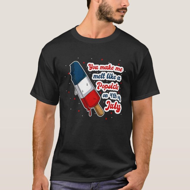 Camiseta Você me faz derreter como um picolé no dia 4 de ju (Frente)