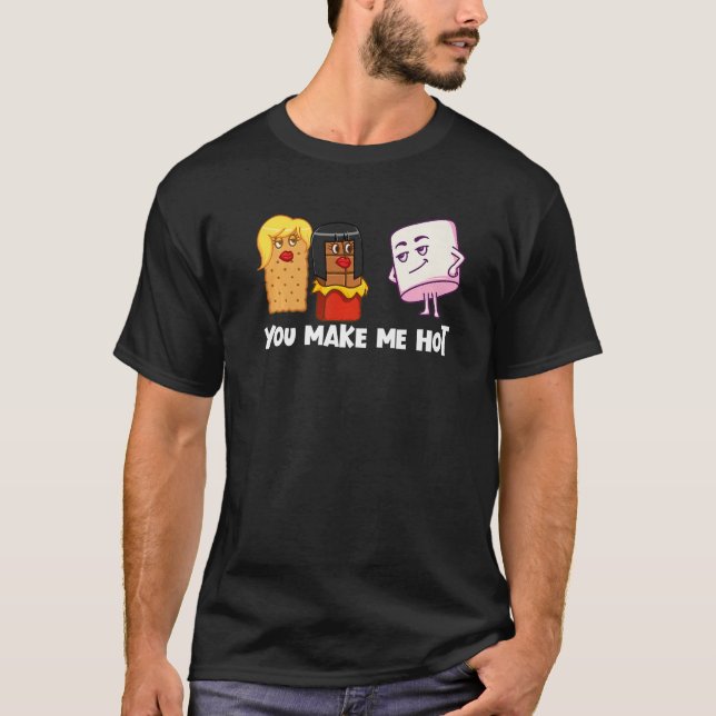 Camiseta Você Me Faz Malvavisco Quente S'Mores Camping Smor (Frente)