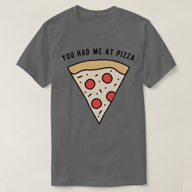 Camiseta Você me pegou na Pizza (Frente do Design)