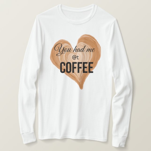 Camiseta Você me pegou no café (Frente do Design)