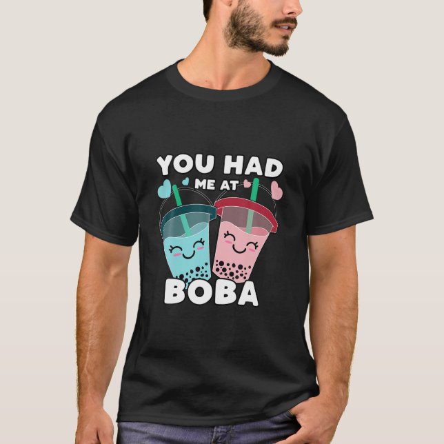 Camiseta Você Me Teve Em Boba Millk Tea Cute Kawaii Asian D (Frente)