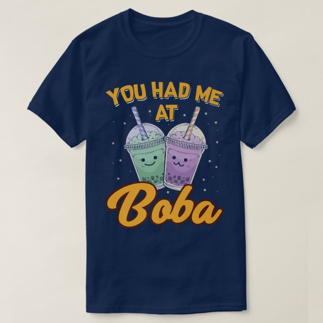 Camiseta Você Me Teve Na Boba Tea Lover Bebendo Tea Cup (Frente do Design)
