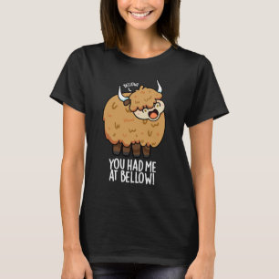 Camiseta Você Me Teve No Bellow Engraçado Yak Pun Dark BG