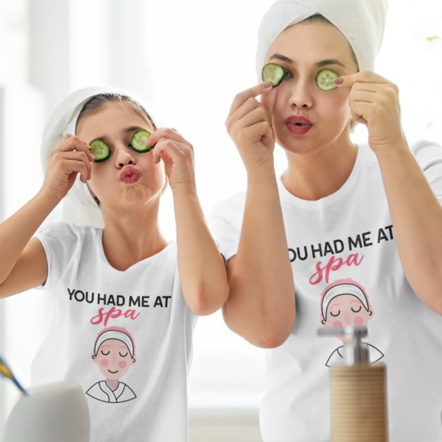 Camiseta Você Me Teve No Spa Black Pink Text Girl (Criador carregado)