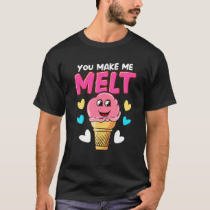 Camiseta Você Me Torna Engraçado Verão Kawaii Creme Par