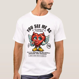 Camiseta Você me vê como um anjo na sua mente